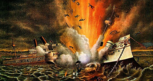 The explosion of the U.S.S. Maine