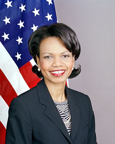 Condolezza Rice becomes the first African American woman to serve as Secretary of State