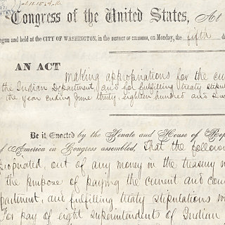 Amendment to Indian Appropriation Act of 1851 (Native Americans)