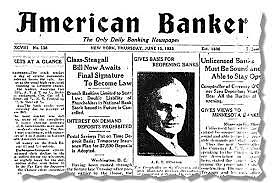 Glass-Steagalle Banking Reform (1st New Deal)