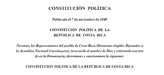 New Constitution Brought to Costa Rica