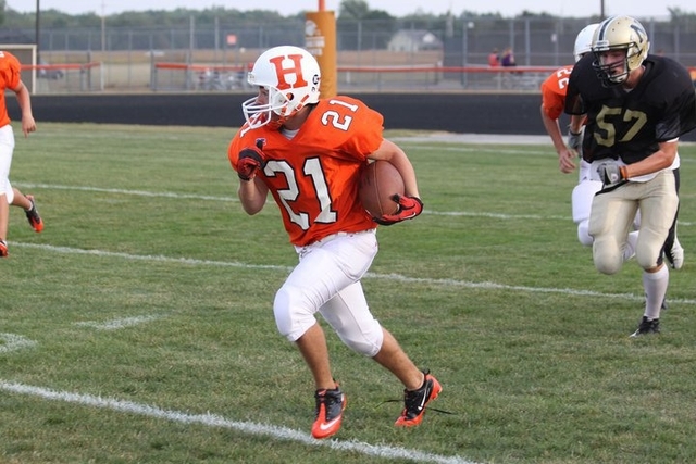 Nos equipo de Americano futból jugamos contra Noblesville