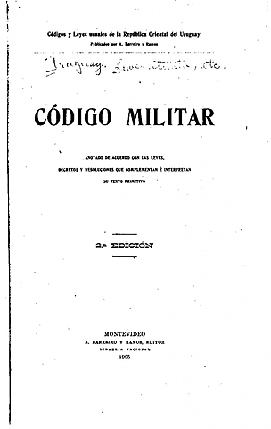 se expidió el Código Militar