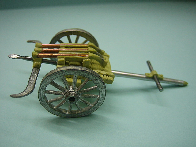 fire lances are used on war carts