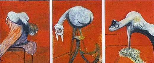 Tres estudios para figuras en la base de una crucifixión