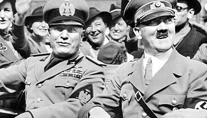 Hitler allies with Mussolini