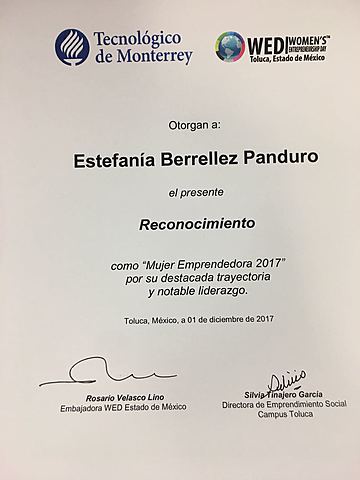 Recognition as an entrepreneur