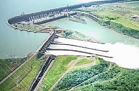 Brazil and Paraguay operate a dam on shared border