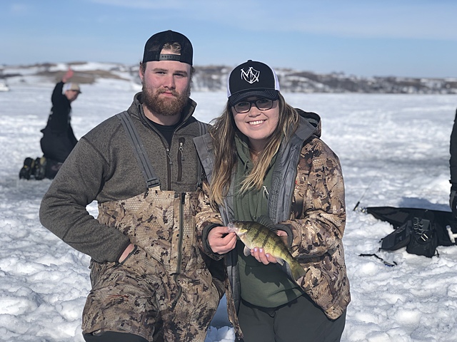 Teaching my sister how to fish
