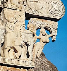 Bracket of a woman and mango tree