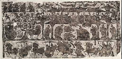 Scene of celebration in a pavilion