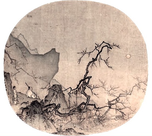 Viewing plum blossoms by moonlight