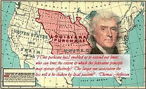 Thomas Jefferson purchases the Louisiana territory form France