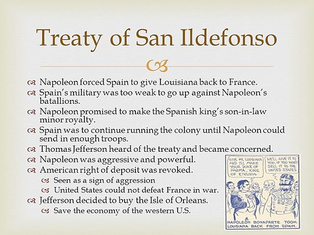 Napoleon forces Spain to sign the secret treaty