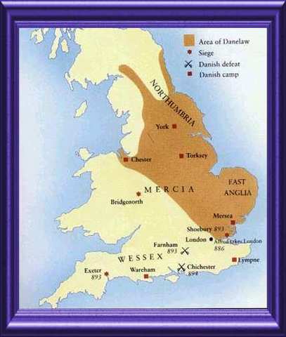 Eastern England (Danelaw) is conquered by the English