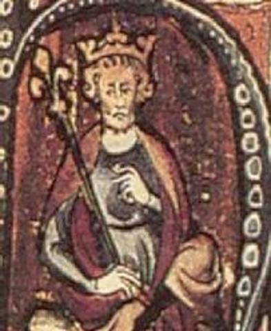 King Canute (Cnut) of Denmark captures the English Crown