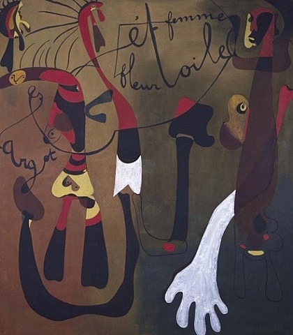 Pintura (caracol, mujer, flor, estrella )