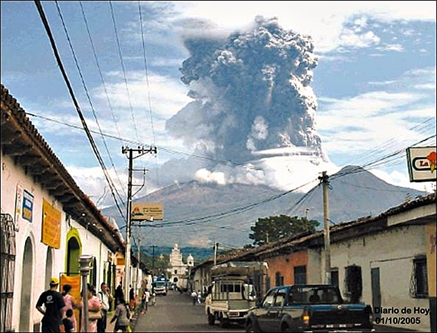 Volcano and Tropical Storm