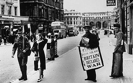 Britain declares war on Germany.