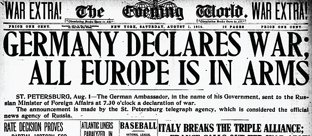 Germany declares war on Russia