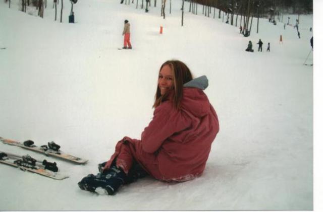 Hace un mes que esquiè por la primera vez.