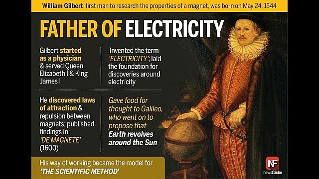 1600: William Gilbert invented term electricity