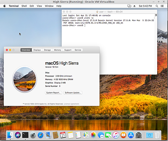 macOS  "High Sierra"