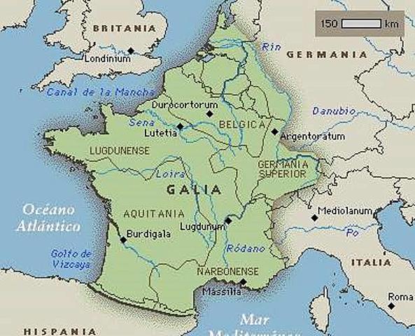 (Frances) Pueblos de distintos orígenes se asentaron en Galia.