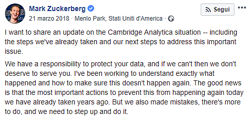 Mark Zuckerberg's reaction