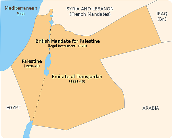 La Palestina passa sotto la giurisdizione britannica