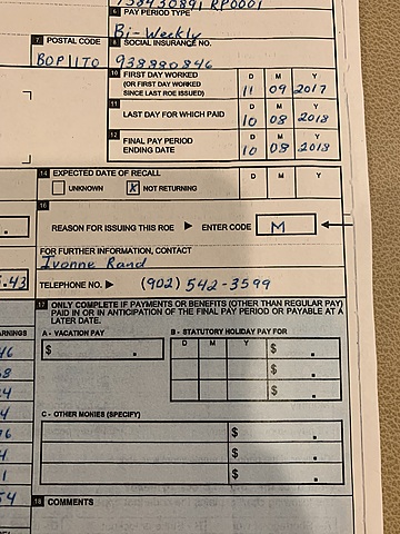 #17 Second Record of employment