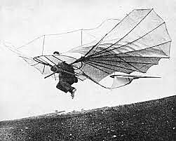 The first man to fly with a glider