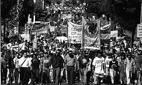 Formation and goals of the American Indian Movement (AIM) ---- This movement was founded by Dennis Banks, Clyde Bellecourt, Eddie Benton Banai, and George Mitchell in 1968.