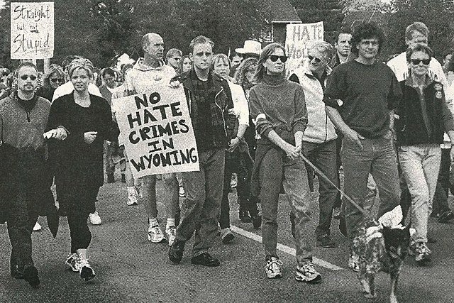 Murder of Matthew Shepard and Impact ---- Matthew Shepard was an openly gay student from the University of Wyoming who was tortured, beaten and left for dead after attending an LGBT student group meeting.