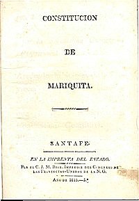 Constitución del Estado de Mariquita