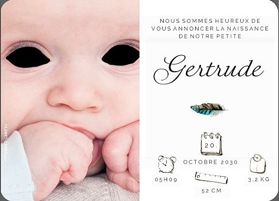 Naissance Fille Ainée : Gertrude