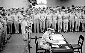 MacArthur accepts Japan’s surrender