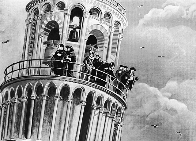 Galileo's experiment at the Leaning Tower of Pisa