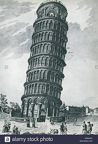 Galileo's experiment at the Leaning Tower of Pisa