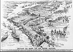 Destruction of the Spanish fleet in Cuba