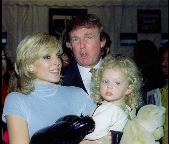 Trump gets married to Marla Maples and has a child