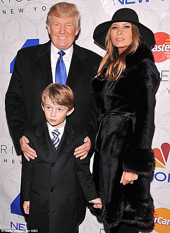 Trump marries Melania and has a kid