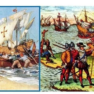 Timeline: Descubrimiento de América y la Conquista de México.