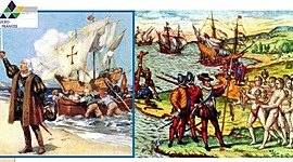 Timeline: Descubrimiento de América y la Conquista de México.