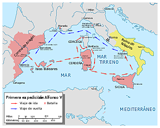 Alfonso V conquers the Kingdom of Naples