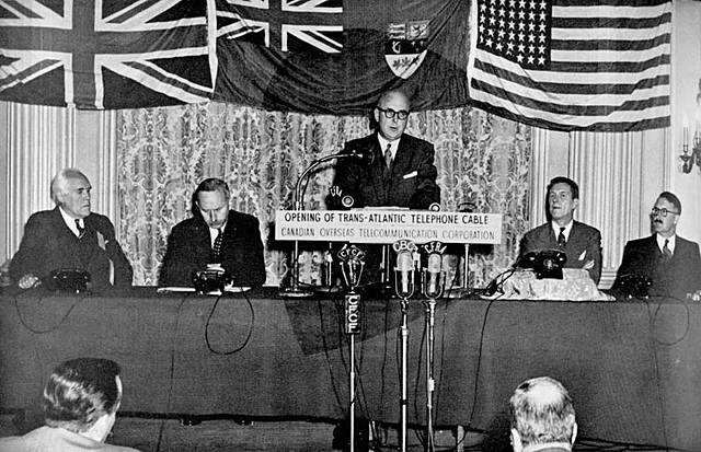 First transatlantic call