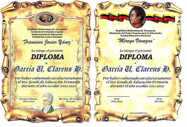 Diplomas de graduación