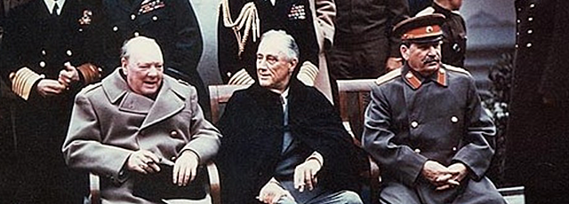 4 au 11 février 1945 Conférence de Yalta : Roosevelt Staline Churchill
