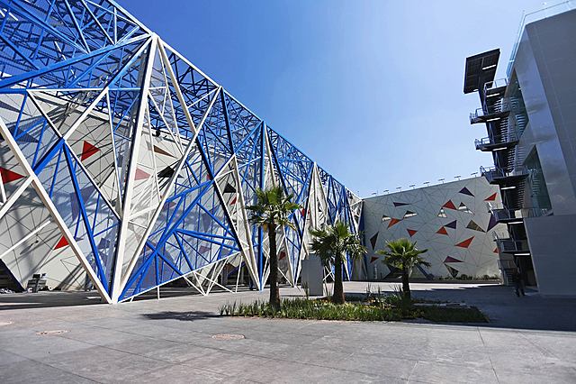 The exhibitor center was opened