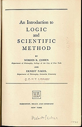 An Introduction to Logic and Scientific Method